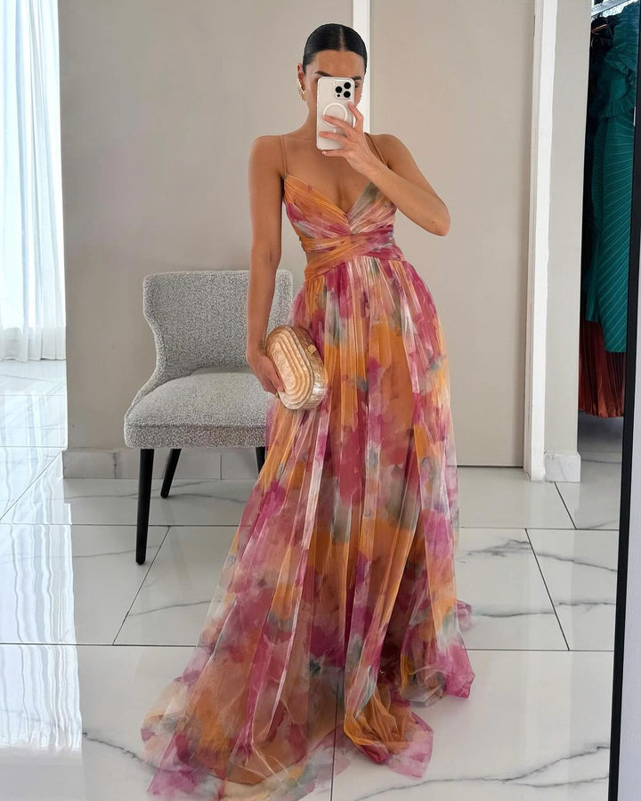 Judy™ | Smuk Maxi Kjole med Blomsterprint