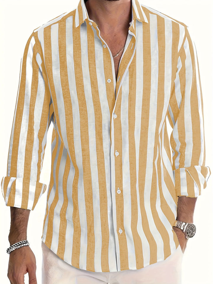 Garold™ | Vibrant stribet langærmet skjorte