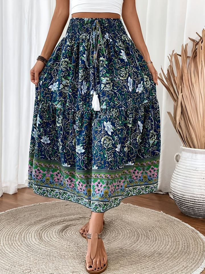 Tanja™ | Boheme Blomster Maxi Nederdel