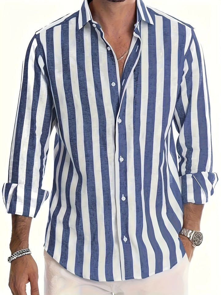 Garold™ | Vibrant stribet langærmet skjorte