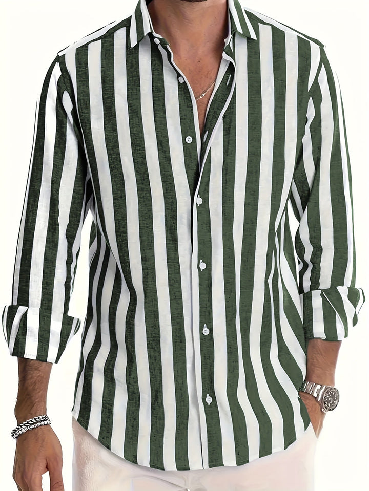Garold™ | Vibrant stribet langærmet skjorte