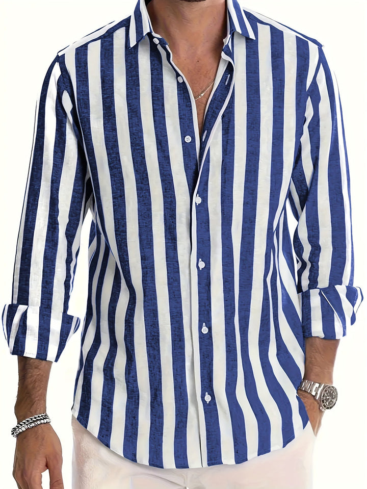 Garold™ | Vibrant stribet langærmet skjorte