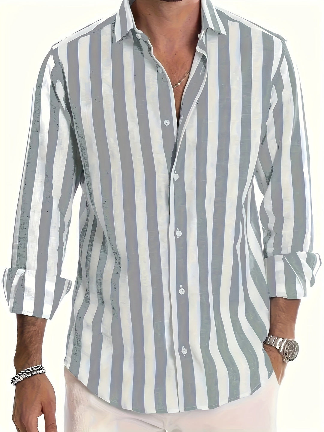 Garold™ | Vibrant stribet langærmet skjorte