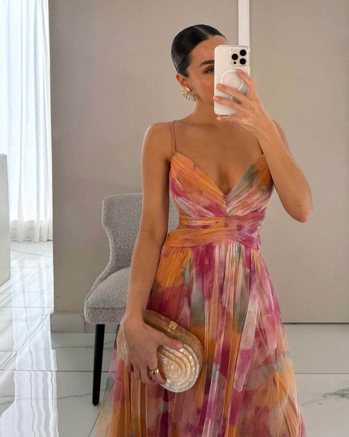Judy™ | Smuk Maxi Kjole med Blomsterprint