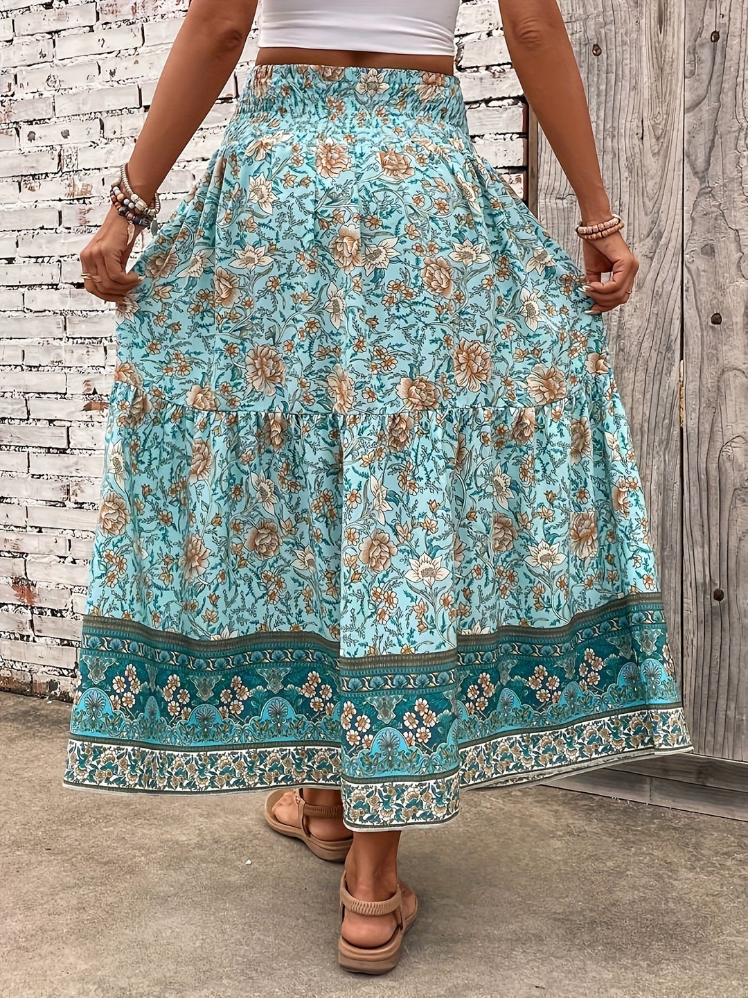 Tanja™ | Boheme Blomster Maxi Nederdel