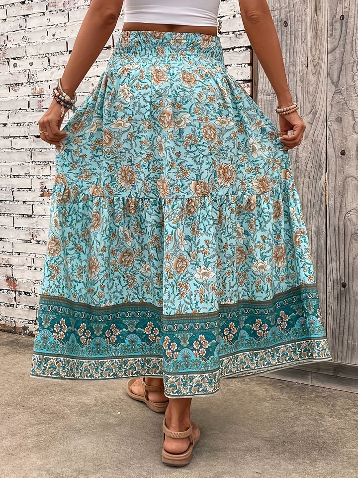 Tanja™ | Boheme Blomster Maxi Nederdel
