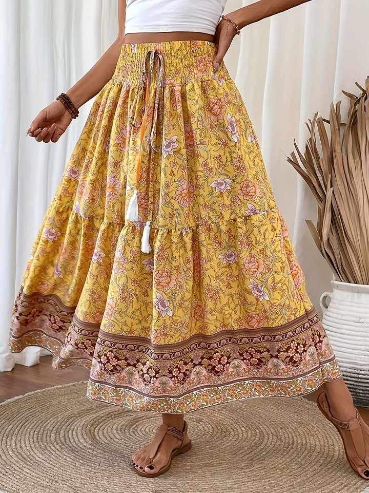 Tanja™ | Boheme Blomster Maxi Nederdel
