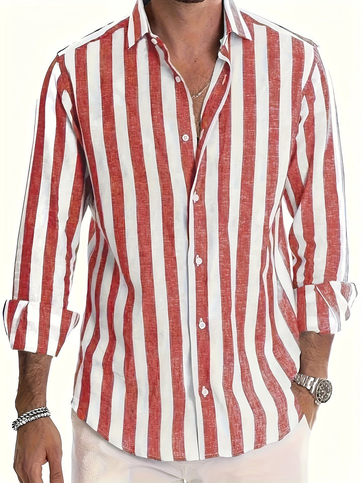 Garold™ | Vibrant stribet langærmet skjorte