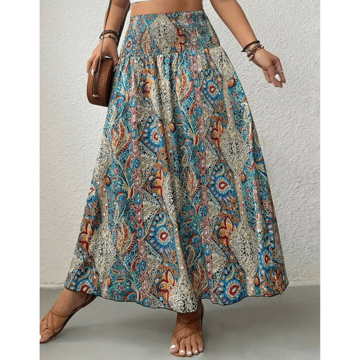 Annelie™ | Boheme Farverig Maxi Nederdel