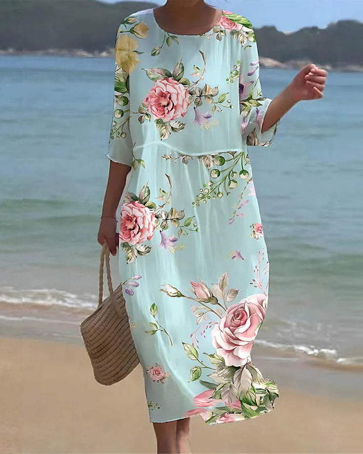 Idun™ | Elegant Blomstret Sommerkjole