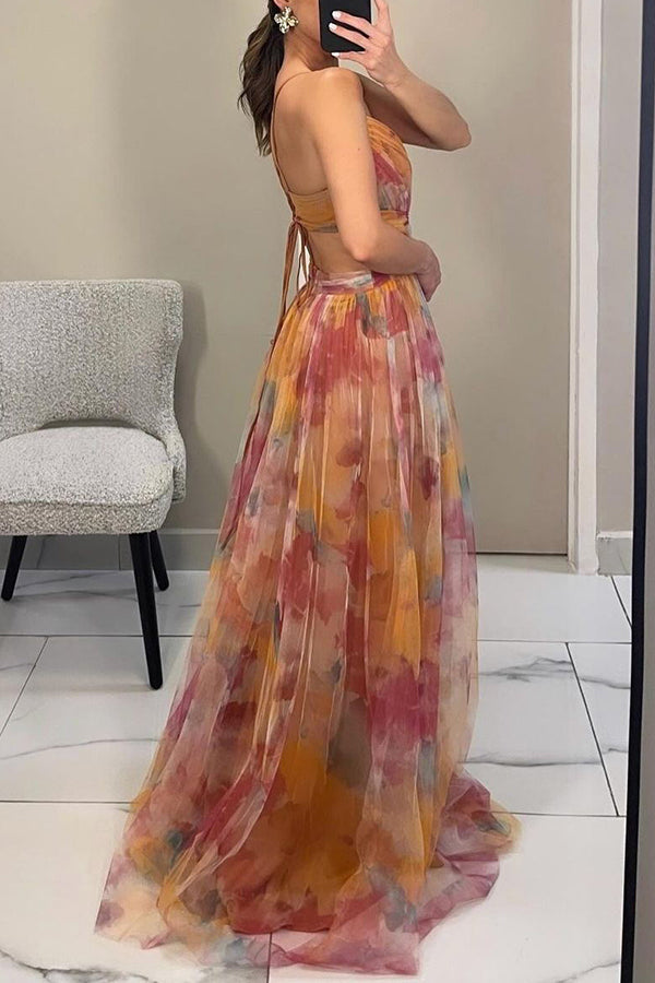 Judy™ | Smuk Maxi Kjole med Blomsterprint