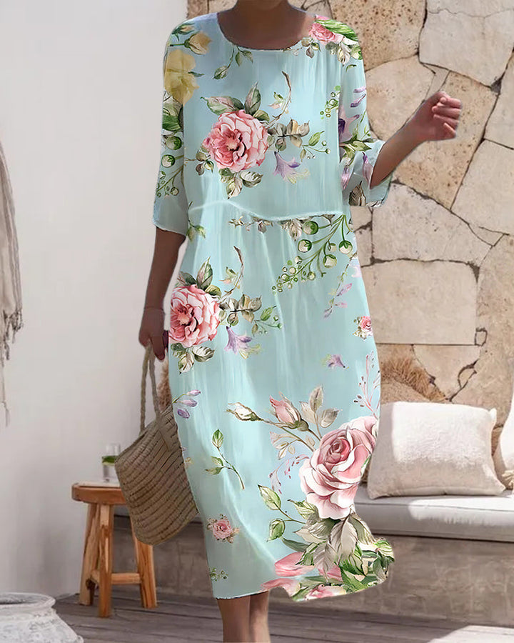 Idun™ | Elegant Blomstret Sommerkjole